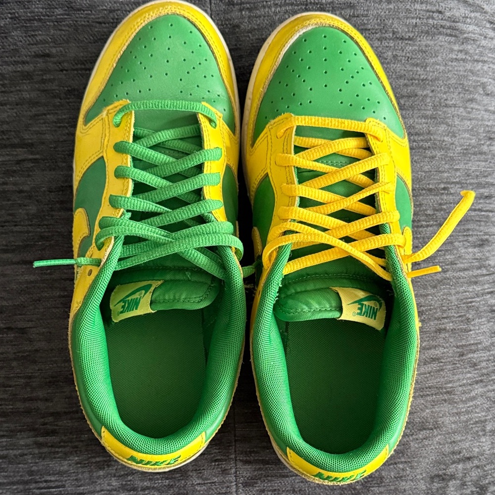Nike Reverse Brazil Dunk Low Vibrant Green and Yellow Sneakers